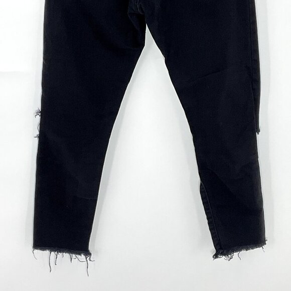 Levi's Jeans Womens 27 Black Wedgie Skinny Straight Button Fly High Rise Denim - Picture 7 of 12